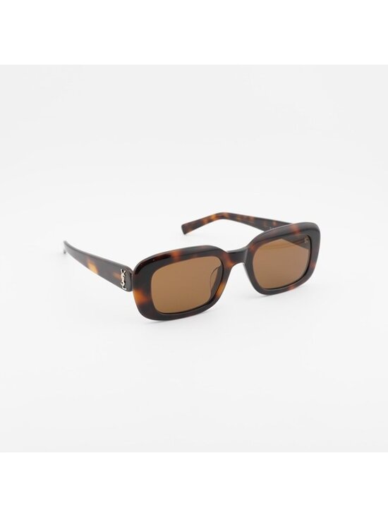 Saint Laurent SLM130/F 004 Sunglasses Havana Rectangle Frame, Brown Lenses main image 10